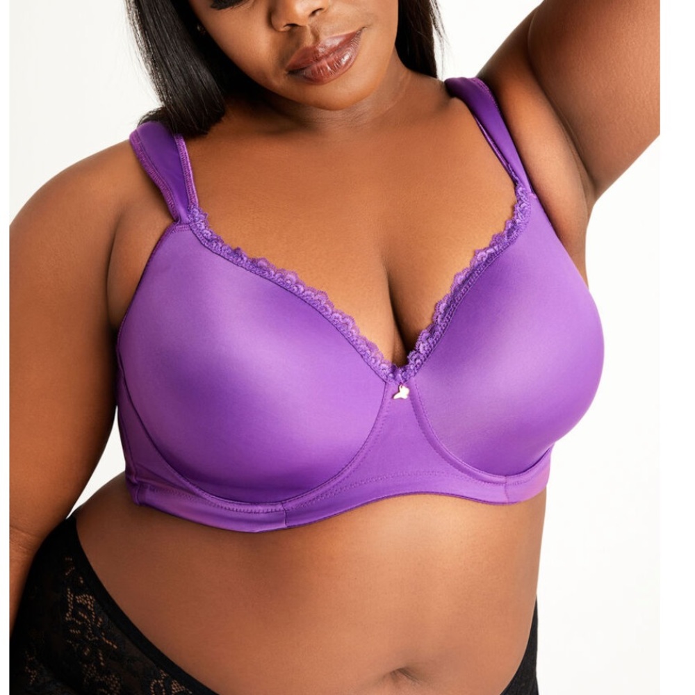 Purple Full Figure Butterfly Bra